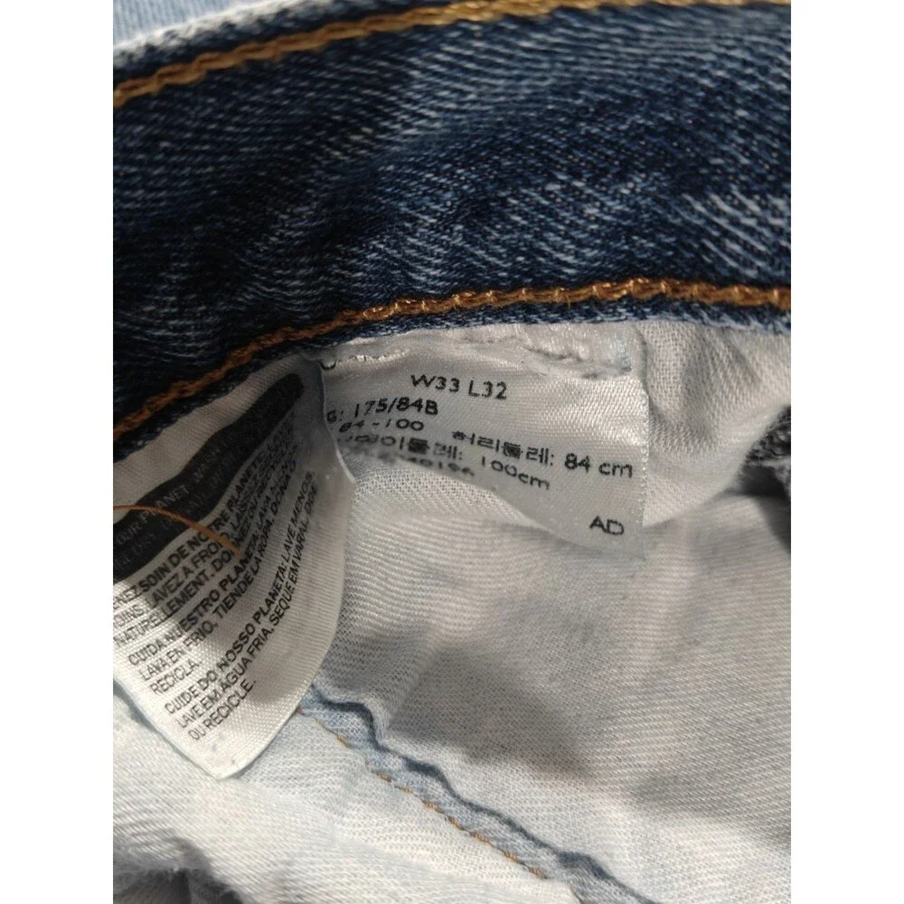 Levis 501xx Jeans Mens 33x32 Fits 32x29 Blue Straight Button Fly Denim Pants Y2K